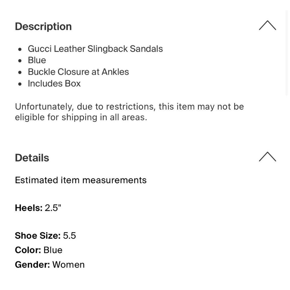 Gucci Authentic Solid Blue Metallic Slingback Low… - image 6